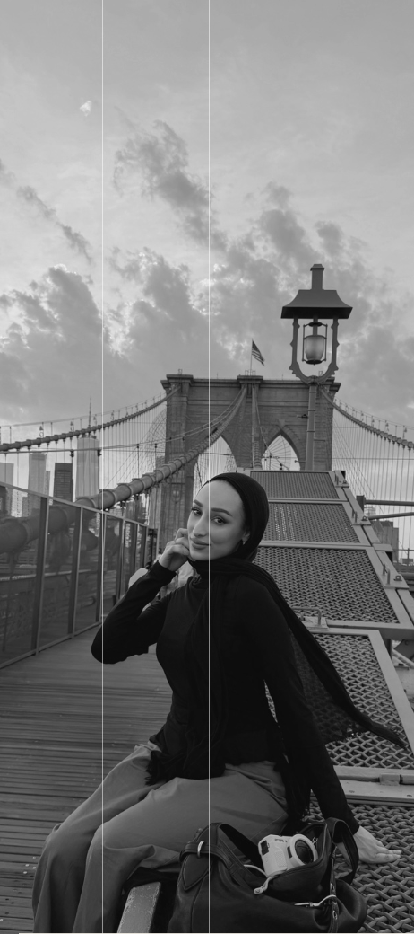 Hotaf Alawi on the Brooklyn Bridge